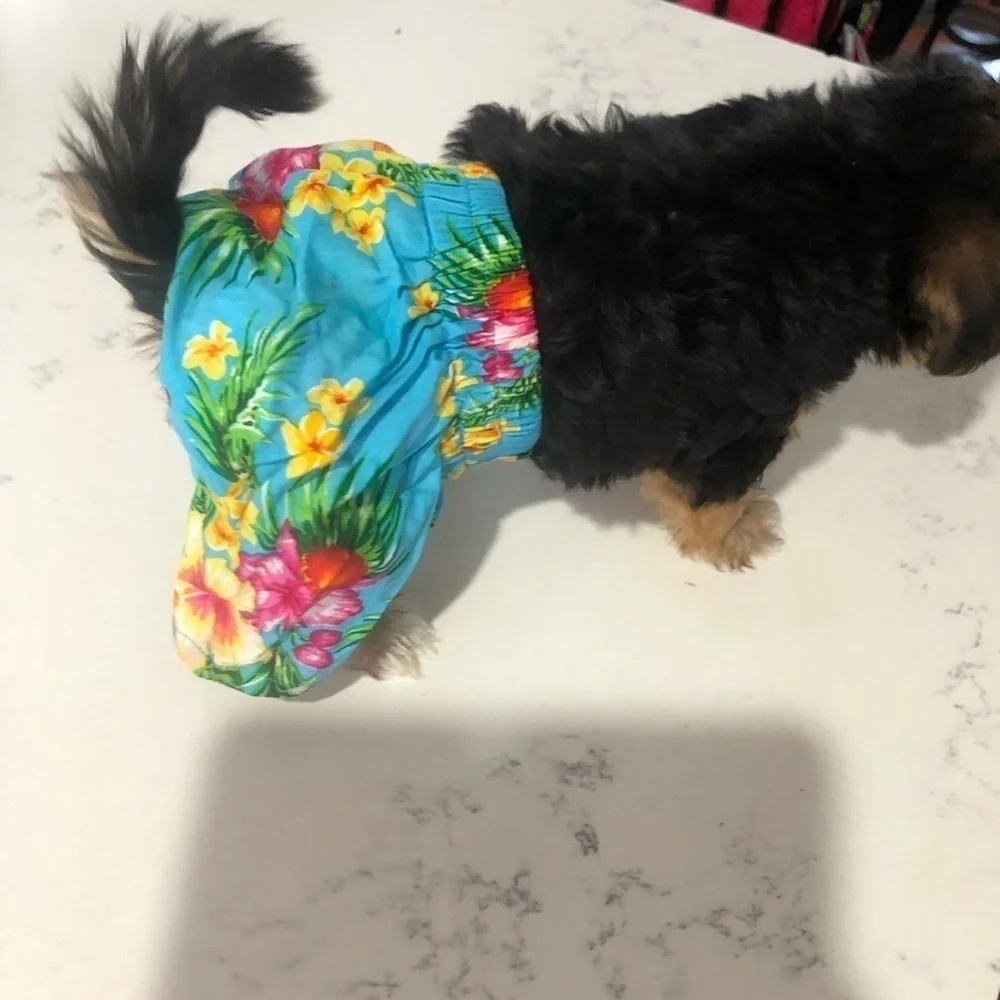 Puppe love Hawaiian short floral print size:2